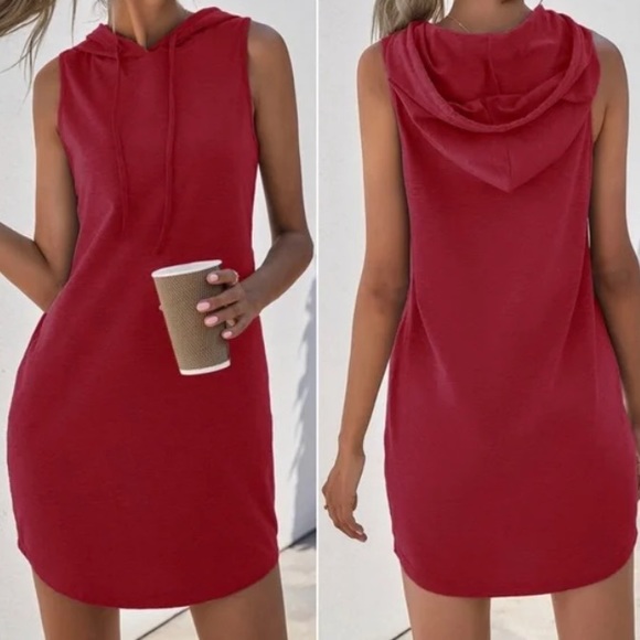 LAST FEW Cozy Minimalist Sleeveless Hoodie Casual Dress - Picture 3 of 7